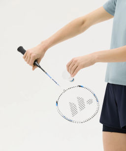 Набор для бадминтона Wish Steeltec 9 (2 ракетки + 2 волана), белый/синий  фото 11