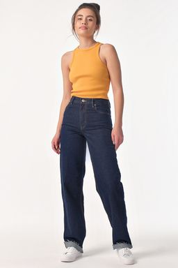 Кроп-топ трикотажный из хлопка желтый