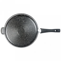 Сковорода с тефлоновым покрытием д28см "Гранит", h7см, s0,42см, съемная ручка из термостойкого пластика (Россия)