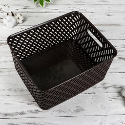 Корзина для хранения «Плетёнка», 35×29×17.5 см, коричневая