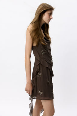 Vestido drapeado con cuentas - H&m фото 4