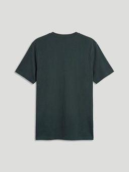 Bisiklet Yaka Bask?l? Penye Erkek Ti??rt