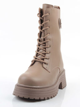 04-PAX31-2Z DK. BEIGE Ботинки зимние женские (натуральная кожа, 100% шерсть)