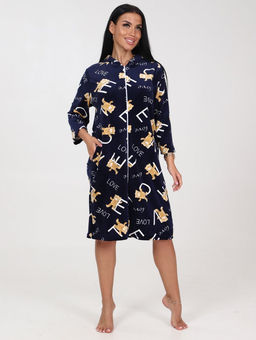 Марина ХАЛАТ ЖЕНСКИЙ (Синий/мишки) - А-дина фото 2