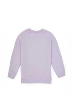 K_z _ocuk Lila _ardonlu Bisiklet Yaka Basic Sweatshirt Sepette S_rpriz _ndirim - U.s. polo assn фото 3