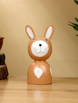 Набор сувенирный Зайки, h=15 см, h=13 см, h=10.5 см, дерево, коричневый