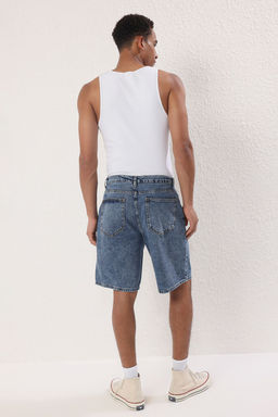 TRENDYOL MAN Mavi Baggy Fit More Sustinable Kot Sort TMNSS25SR00054 - Trendyolmilla фото 12