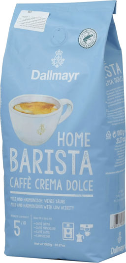 Dallmayr. Home Barista Caffe Crema Dolce (зерновой) 1 кг. мягкая упаковка