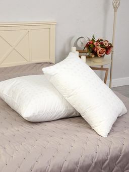 Подушка Лебяжий пух чехол тик х/б 2х камерная 70х70 - Амавес-текстиль фото 2