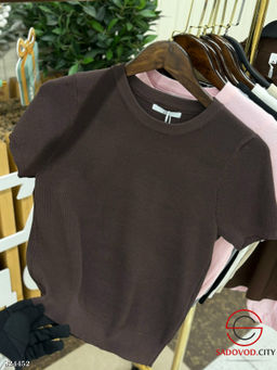 Футболка женская однотонная