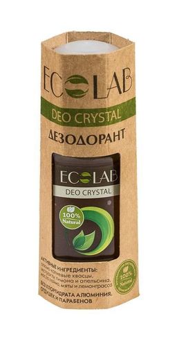 ECOLAB Дезодорант-шарик д/тела DEO CRYSTAL Кора дуба и Зеленый чай 50мл