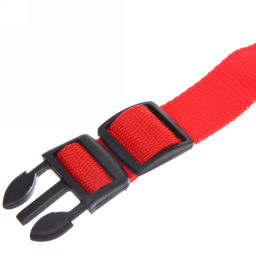 Ошейник с подсветкой и кольцом для жетона для средних пород собак "Бро видно", цвет красный, размер M - 2,5*50см (лейбл)