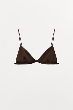SILK TRIANGLE BRALETTE - Zara фото 7