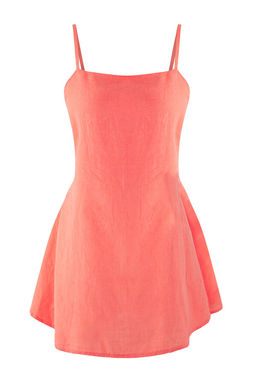 TRENDYOLMILLA Siyah Mini Dokuma %100 Keten Plaj Elbisesi TBESS25EL00103 фото 6