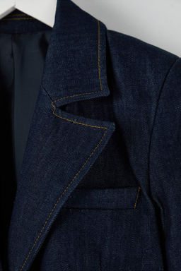 Limited Edition Koyu Mavi Cep Detayl? Blazer Denim Ceket TWOAW26CE00036 - Trendyolmilla фото 5