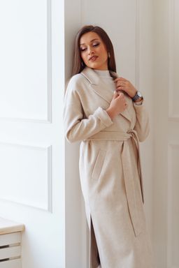 Пальто женское демисезонное 21820 (кремовый) - Kankan фото 3