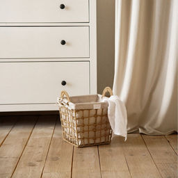 Корзина для хранения SL Home, ручное плетение, с ручками, квадратная, джут, 272731 см - Sima-land home фото 5