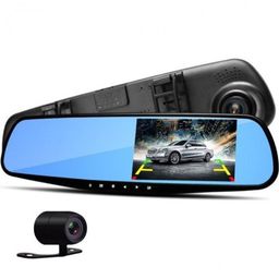 Зеркало автомобильное заднего вида с видеорегистратором+камера заднего вида 4,3 дюйм (10)