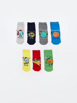 Desenli Erkek ?ocuk Soket ?orap 7li