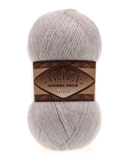 Ангора голд сим (Angora gold sim) пряжа Alize 20%шерсть 5%метанит 75%акрил 5х100г/500м фото 10