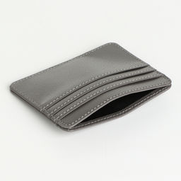 Картхолдер, на 3 карты, отделение для купюр, серый