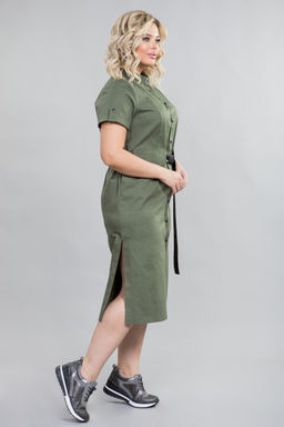 Платье 1259 хаки - Novita фото 3
