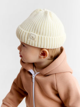 Шапка детская «Крошка Я», размер 44-46 см, молочная