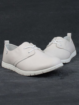 03-FDE16-1P BEIGE Полуботинки спортивные женские (натуральная кожа)