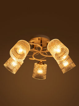 Люстра 20140/5, 3хE27, 60Вт, белый/золото