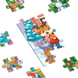 Пазл светящийся Ждут зверята Новый год, 88 деталей - Puzzle time фото 4