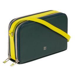 Итальянская женская сумка кросс-боди DuDu Bags серии Ines | зеленый пэчворк