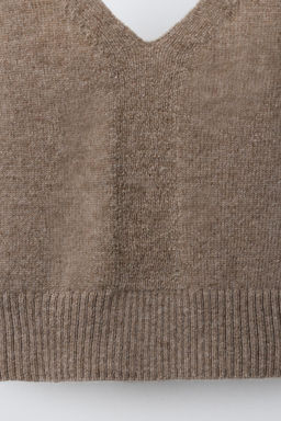 TOP TIRANTES CON LANA / Marr?n / Topo - Zara фото 4