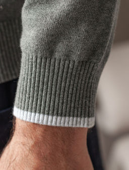 Кардиган на молнии из хлопка с нейлоном - Vilatte фото 8