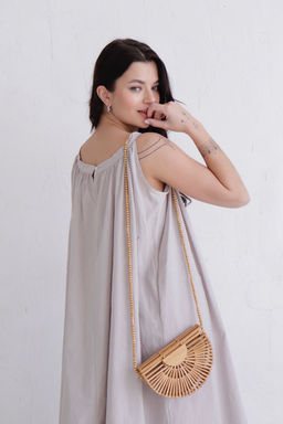 Платье хлопковое светло-серое - Martichelli фото 5