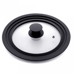 Крышка стеклянная д20-22-24см, h5,5см, универсальная, силиконовый обод, пароотвод, "Regent" (Китай)