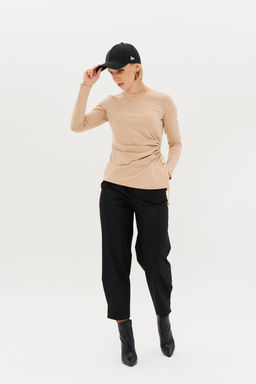 Лонгслив из трикотажа Maru (Цвет: Бежевый)