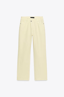 JEANS Z.09 STRAIGHT ANKLE HIGH-WAIST CROSSOVER WAIST - Zara фото 8
