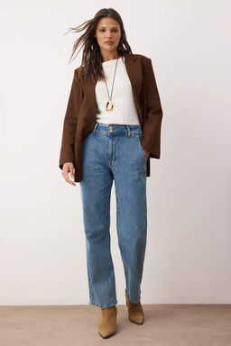 Mavi Bel Detayl? Yuksek Bel Comfort Straight Jeans TWOAW26JE00149