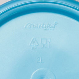 Ведро с крышкой «Соло», 3 л, перламутровое бирюзовое