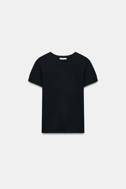 CAMISETA MINIMAL MANGA CORTA / Marino - Zara фото 7