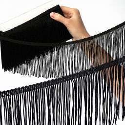 Бахрома отделочная TBY 15 см цв.черный уп.4,5м