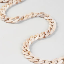 Цепочка для сумки, пластиковая, 17×23 мм, 120 см, цвет светлый агат