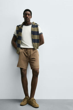 LYOCELL-COTTON RELAXED FIT BERMUDA SHORTS - Zara фото 6