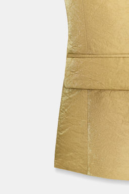 CHALECO SATINADO EFECTO ARRUGADO / Dorado - Zara фото 8