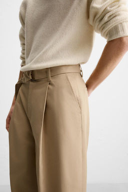 PLEATED TROUSERS WITH BELT - Zara фото 6