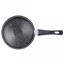 Сковорода с тефлоновым покрытием д22см "Гранит", h5,5см, s0,38см, съемная ручка из термостойкого пластика (Россия)