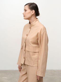 Бомбер из льна 4211892 золото