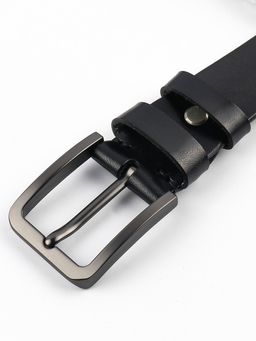 Мужской кожаный ремень Dierhoff ДРК 3057/3-40 Черный - Sergio valentini фото 8