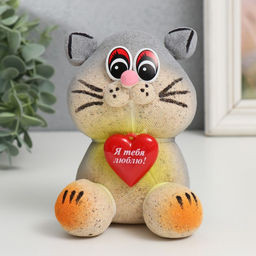 Растущий подарок травка «Кот серый», фигурка для выращивания, МИКС