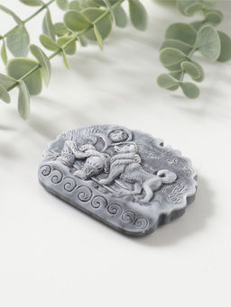 Магнит "С хаски на санях" (барельеф), 6,5см